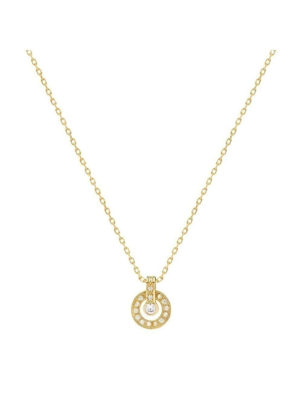 Interlocking Crystal Ring Necklace